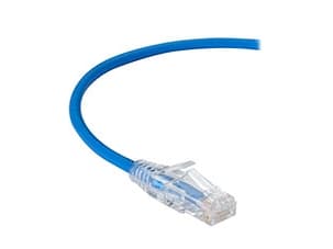 Black Box Slim-Net - Koblingskabel - RJ-45 (hann) til RJ-45 (hann) - 30.5 cm - UTP - CAT 6a - med støvel, formstøpt, flertrådet - blå