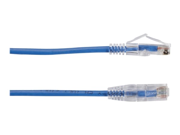 Black Box Slim-Net - Koblingskabel - RJ-45 (hann) til RJ-45 (hann) - 30.5 cm - UTP - CAT 6a - med støvel, formstøpt, flertrådet - blå