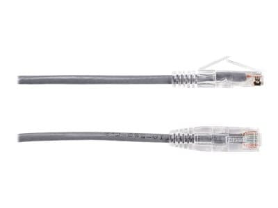 Black Box Slim-Net - Patch-kabel - RJ-45 (hane) till RJ-45 (hane) - 2.13 m - UTP - CAT 6a - startad, formpressad, tvinnad - grå