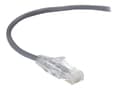 Miniatyrbild 1 av 5: Black Box Slim-Net - Patch-kabel - RJ-45 (hane) till RJ-45 (hane) - 2.13 m - UTP - CAT 6a - startad, formpressad, tvinnad - grå