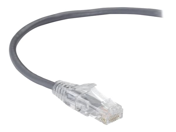 Black Box Slim-Net - Patch-kabel - RJ-45 (hane) till RJ-45 (hane) - 2.13 m - UTP - CAT 6a - startad, formpressad, tvinnad - grå