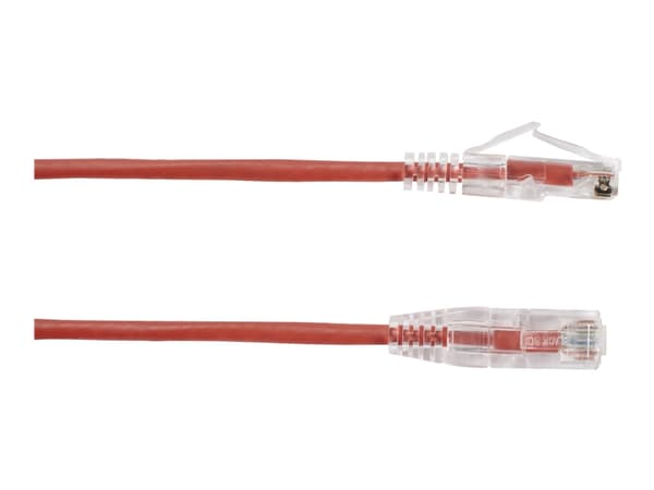 Black Box Slim-Net - Koblingskabel - RJ-45 (hann) til RJ-45 (hann) - 4.57 m - UTP - CAT 6 - med støvel, formstøpt, flertrådet - rød