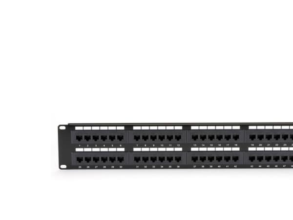 Black Box Economy - Koblingspanel - CAT 6 - RJ-45 X 48 - 2U - 19" - for P/N: CAT6PC-025-GR, CAT6PC-025-OR, CAT6PC-025-RD, CAT6PC-025-WH, CAT6PC-025-Y
