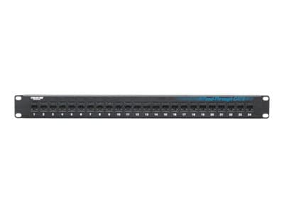 Black Box Feed-Through - Koblingspanel - CAT 6 - UTP - 1U - 19" - 24 porter Sort