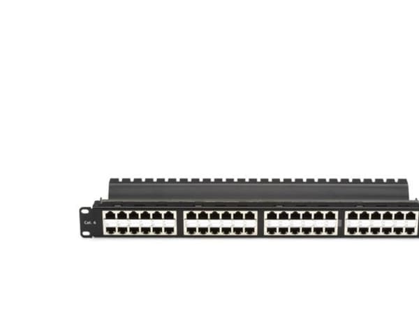 Black Box SpaceGAIN CAT6 High-Density Feed-Through - Koblingspanel - CAT 6 - STP - 1U - 19" - 48 porter