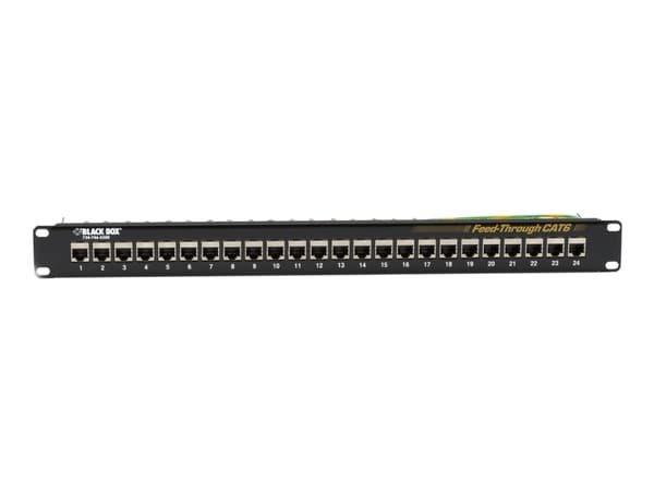 Black Box Feed-Through - Koblingspanel - CAT 6 - STP - 1U - 19" - 24 porter