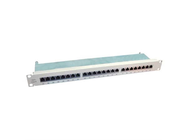 Value Kat.6 19"-Patchpanel, 24 P, geschirmt, grau, Grå