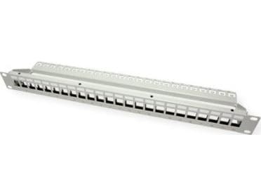 ROLINE Cat. 6 19"-Keystone Patch Panel STP, light grey