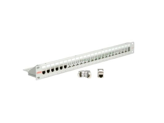 ROLINE Cat. 6 19"-Keystone Patch Panel STP, light grey
