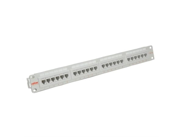 ROLINE Cat.5e 19" Patch Panel, 24 Ports, UTP light grey