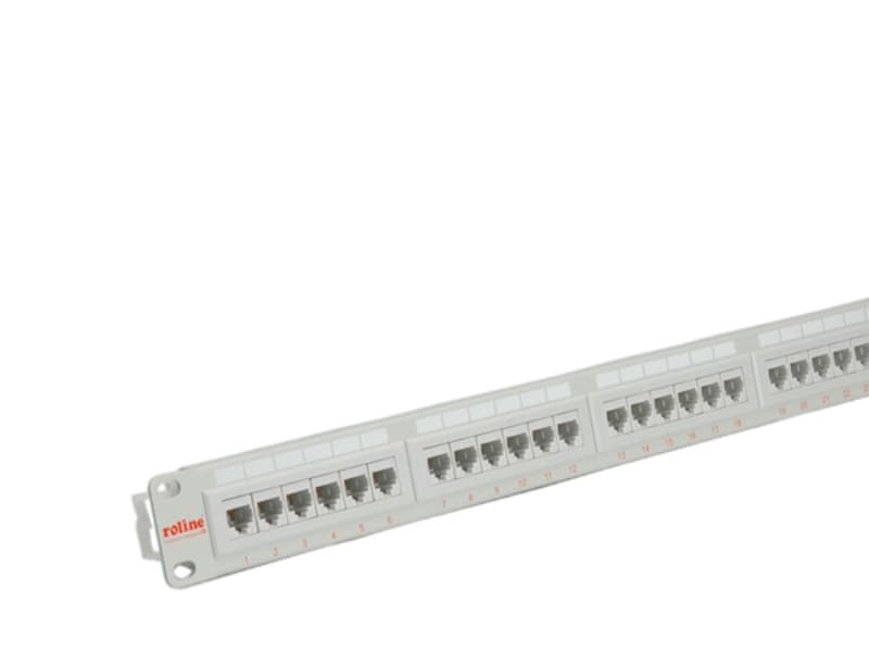 ROLINE Cat.5e 19" Patch Panel, 24 Ports, UTP light grey