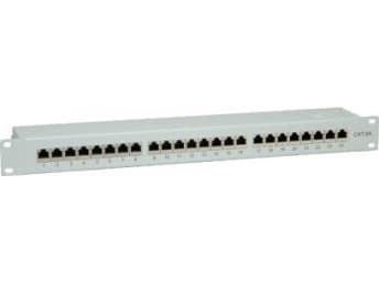 Value Kat.6a 19"-Patchpanel, 24 P, geschirmt, grau, Grå