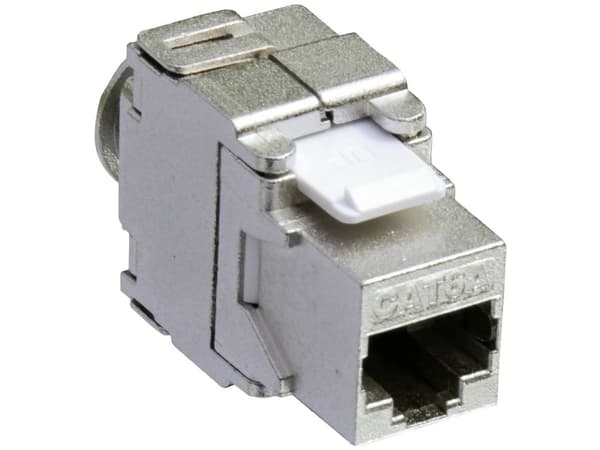 Value Cat.6a Keystone, RJ-45, shielded, toolless silver, Sølv