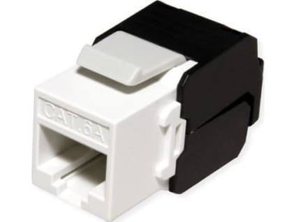 ROLINE Keystone Jack, Cat. 6a, RJ-45, unshielded, toolless, white, Hvit