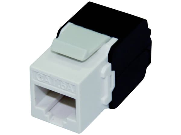 ROLINE Keystone Jack, Cat. 6a, RJ-45, unshielded, toolless, white, Hvit