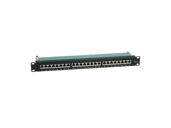 Value Kat.6 19"-Patchpanel, 24 P, geschirmt, schwarz, Musta