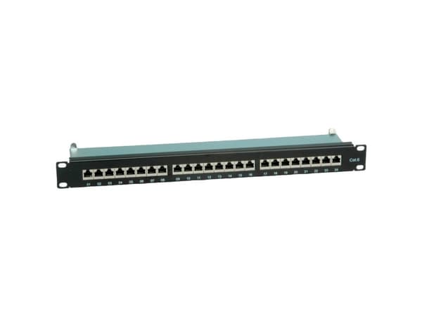 Value Kat.6 19"-Patchpanel, 24 P, geschirmt, schwarz, Musta