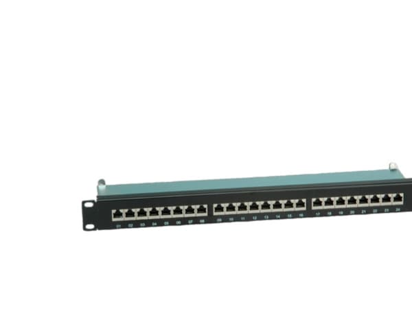 Value Kat.6 19"-Patchpanel, 24 P, geschirmt, schwarz, Musta Svart