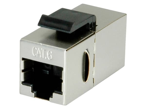 Value RJ-45 Keystone Modular Coupler, Cat.6, shielded, Metall