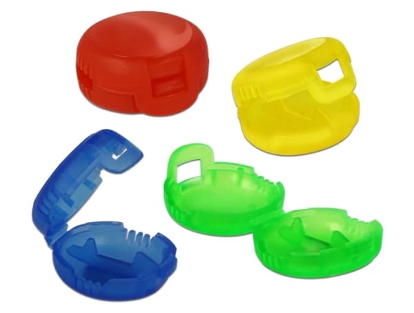 Delock Marker Clip Set - Kabelmerkeklipssett - blå, gul, rød, grønn