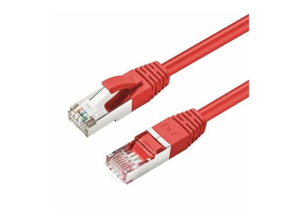 MicroConnect - Nettverkskabel - RJ-45 (hann) til RJ-45 (hann) - 25 m - 6 mm - SFTP - CAT 6 - halogenfri, flertrådet, rund - rød