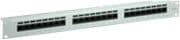 Value Cat.6/Class E 19" Patch Panel, 24 Ports, UTP light grey, Grå