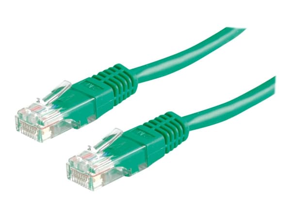 Roline - Liitäntäkaapeli - RJ-45 (uros) - RJ-45 (uros) - 2 m - UTP - CAT 5e - vihreä