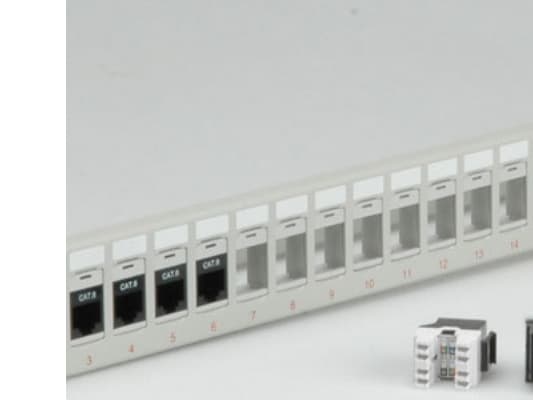 ROLINE Cat.6 19"-Keystone Patch Panel, light grey UTP, Grå, Krone LSAplus