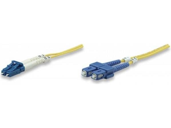 Techly 1m SC/LC OS2 fiberoptikkablar Gul