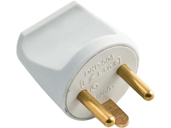 Pistoke pyöreä maadoituksella16A 250V vaaleanharmaa