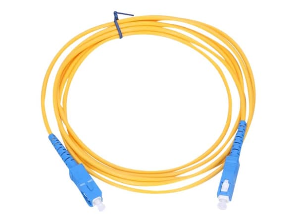 Extralink - Koblingskabel - SC/UPC-enkeltmodus (hann) til SC/UPC-enkeltmodus (hann) - 1 m - 3 mm - fiberoptisk - simpleks - G.657.A1