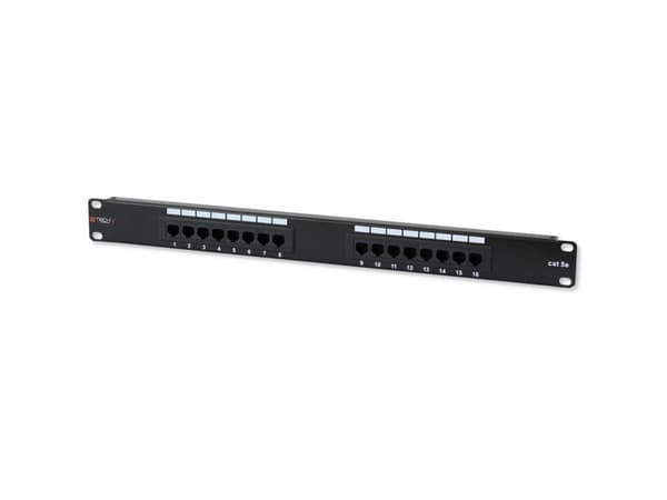 Techly 16 x RJ45 Cat.5E, IEEE 802.3, IEEE 802.3ab, IEEE 802.3u, 10/100/1000Base-T(X), Raskt Ethernet, Gigabit Ethernet, 1000 Mbit/s, RJ-45, Gull