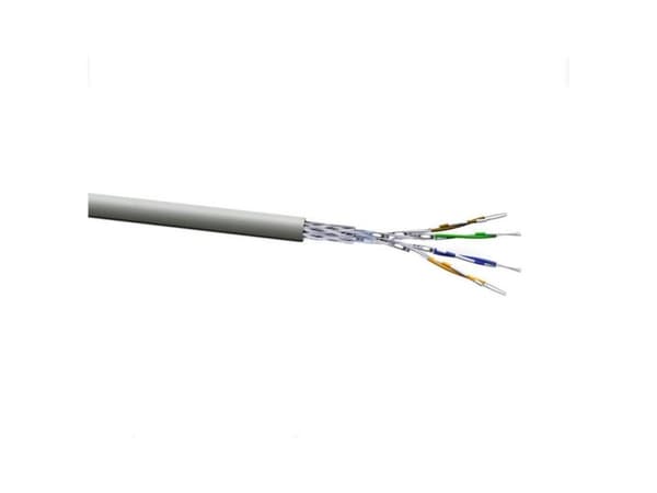 VOKA Kabelwerk 10256600-100 Strømkabel CAT 7 S/FTP 4 x 2 x 0.128 mm² Grå 100 m