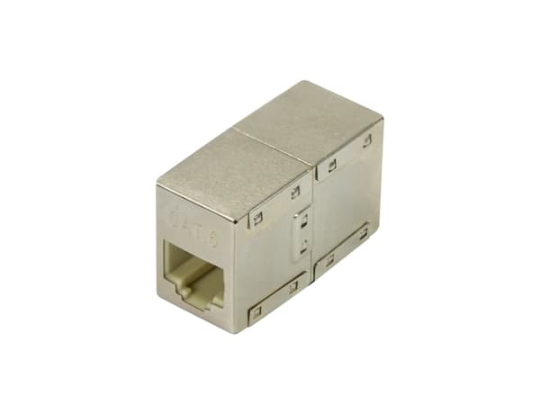 LogiLink NP0058, Flat, Metallisk, RJ-45, RJ-45, Hunkjønn, Hunkjønn