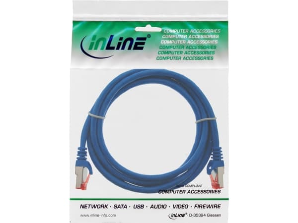 InLine 4043718231492, 2 m, Cat6, S/FTP (S-STP), RJ-45, RJ-45, Blå