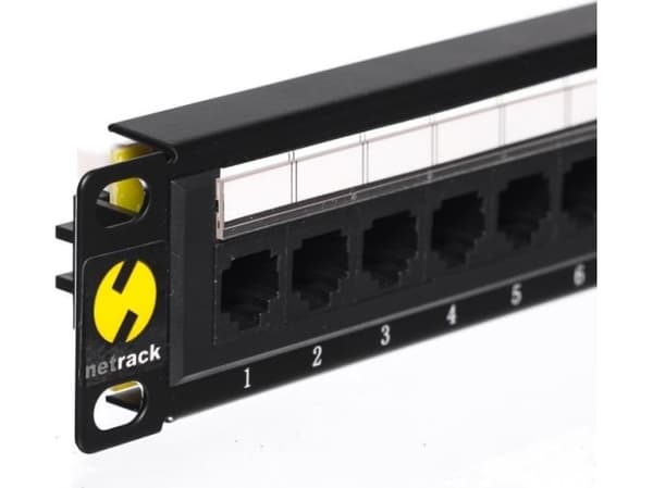 Netrack - Koblingspanel - CAT 6 - UTP - RJ-45 X 12 - svart - 10"