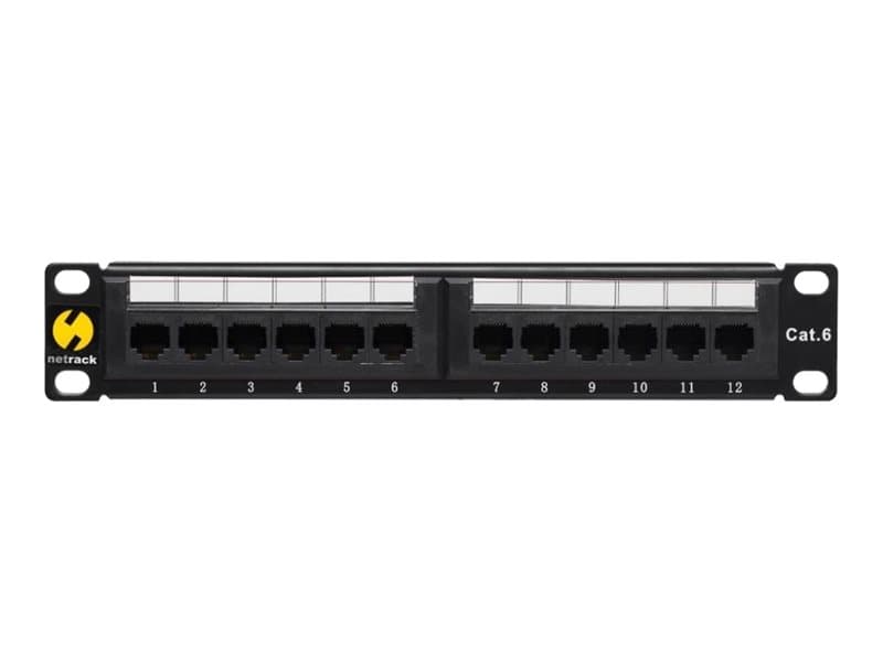 Netrack - Patch-panel - CAT 6 - UTP - RJ-45 X 12 - svart - 10"