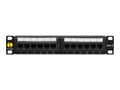 Miniatyrbilde 1 av 5: Netrack - Koblingspanel - CAT 6 - UTP - RJ-45 X 12 - svart - 10"