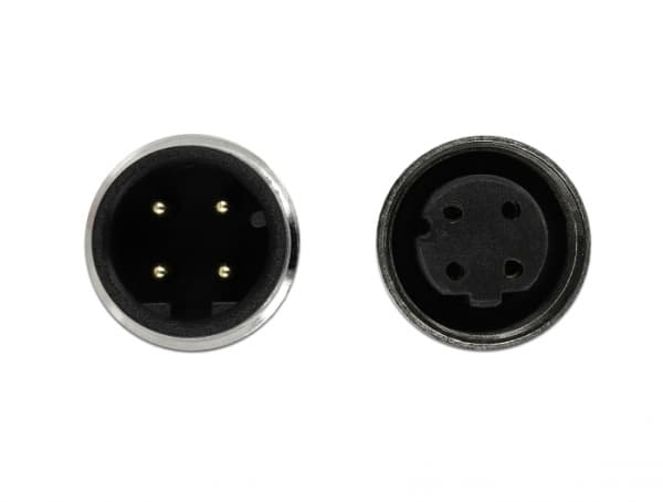 Delock - Nettverksforlengelseskabel - 4-pins M12 (hann) til 4-pins M12 (hunn) - 5 m - trippel beskyttelse - halogenfri - grønn