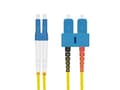 Pikkukuva 2 / 3: Helos valokaapeli LC/SC duplex 9/125µm OS2 keltainen 1.5m 1.5m