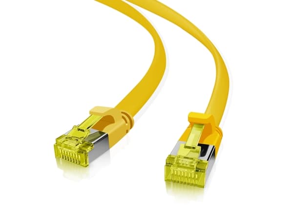 Helos 205249, 3 m, Cat6a, U/FTP (STP), RJ-45, RJ-45, Gul