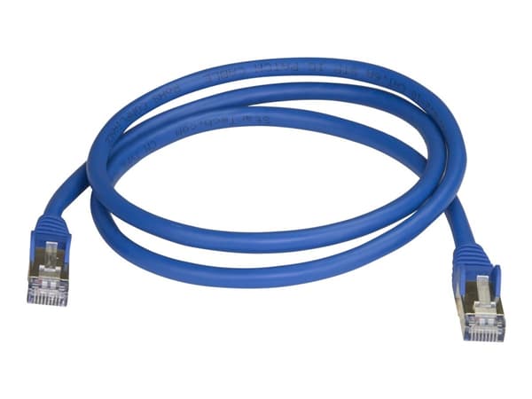StarTech.com 5m CAT6A Ethernet Cable, 10 Gigabit Shielded Snagless RJ45 100W PoE Patch Cord, CAT 6A 10GbE STP Network Cable w/Strain Relief, Blue, Fl