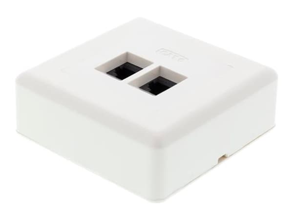 DELTACO VR-34 - Stik til montering på overflade - RJ-45 X 2 - kotelo