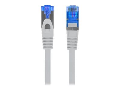 Lanberg - Koblingskabel - RJ-45 (hann) til RJ-45 (hann) - 0.5 m - S/FTP - CAT 6a - formstøpt, uten hindringer - grå, RAL 7035
