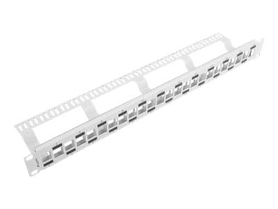 Lanberg PPKS-1224-S - Pluggbord (blankt) - rackmonterbar - grå - 1U - 19" - 24 porter Grå