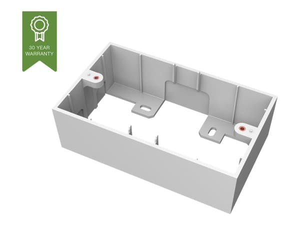 VISION TechConnect 3 2-Gang UK Backbox - Svart boks - hvit - 2 sett