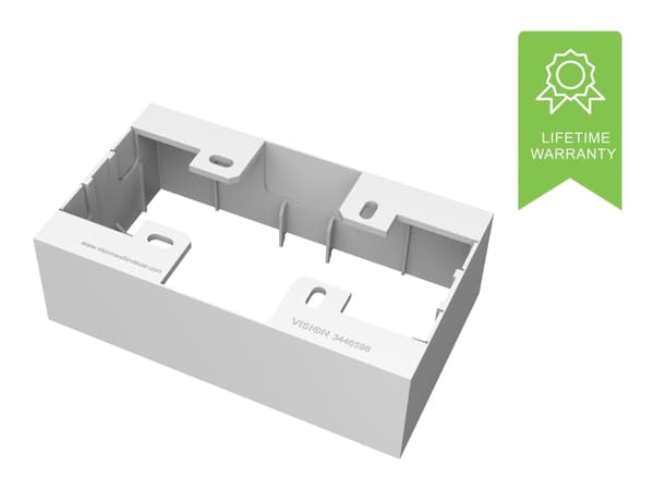 VISION TechConnect 3 2-Gang UK Backbox - Svart boks - hvit - 2 sett