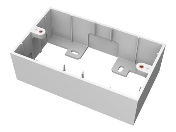 VISION TechConnect 3 2-Gang UK Backbox - Svart boks - hvit - 2 sett