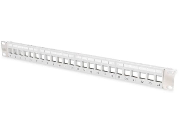 DIGITUS Professional DN-91410-LF - Pluggbord (blankt) - rackmonterbar - STP - RAL 7035, grå - 1U - 19" - 24 porter