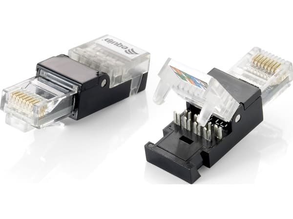 Equip 121163, RJ-45, Sort, Transparent, Polykarbonat, Cat5e, 12 g, 14 mm